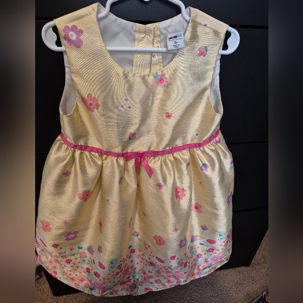 Healthtex Yellow Floral Kids Dress